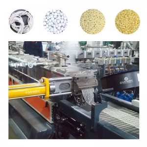 TwinScrew Bio boleh degradasi PBAT PBS PLA Kanji Jagung mesin penyemperit pengubahsuaian plastik SHJ75 penyemperit plastik