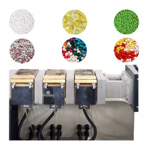 Máquina extrusora de plástico de alimentação lateral de cor masterbatch série SHJ35